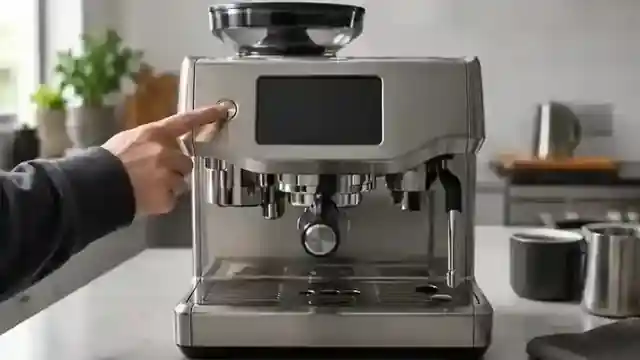 Breville Oracle Touch with blank display while power button is pressed